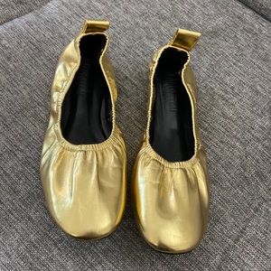 Selling these gold ballet flats that are a bit too small on me